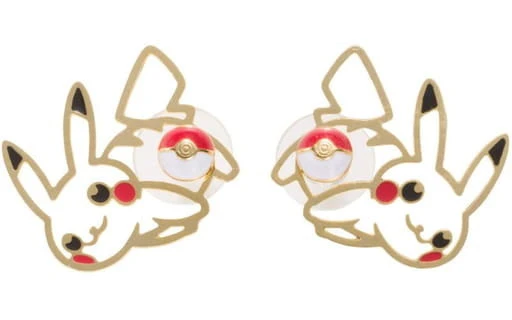 Pikachu With Pokeball Earring (Piercing) Pokemon Center Original Pokemon Accessory 3 Pikachu With Pokeball Earring (Piercing) Pokemon Center Original Pokemon Accessory