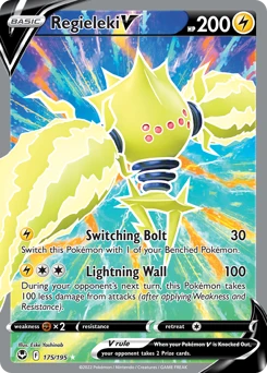 Regieleki V (Full Art) 175/195 Ultra Rare Silver Tempest Pokemon Card Single