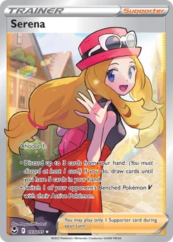 Serena (Full Art) 193/195 Ultra Rare Silver Tempest Pokemon Card Single