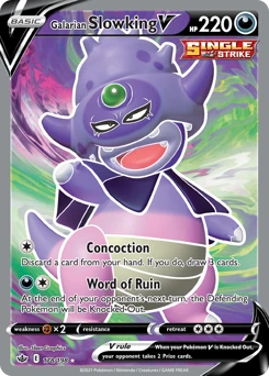 POKEMON Galarian Slowking V (Full Art) 178/198 Ultra Rare Chilling Reign Singles