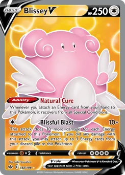 POKEMON Blissey V (Full Art) 182/198 Ultra Rare Chilling Reign Singles
