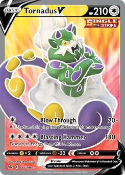 POKEMON Tornadus V (Full Art) 184/198 Ultra Rare Chilling Reign Singles