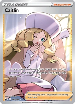 POKEMON Caitlin (Full Art) 189/198 Ultra Rare Chilling Reign Singles