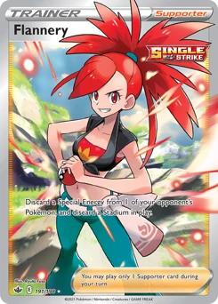 POKEMON Flannery (Full Art) 191/198 Ultra Rare Chilling Reign Singles