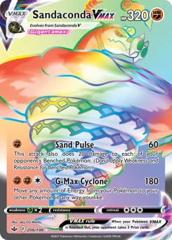 POKEMON Sandaconda VMAX (Secret) 206/198 Secret Rare Chilling Reign Singles