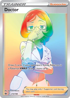 POKEMON Doctor (Secret) 214/198 Secret Rare Chilling Reign Singles