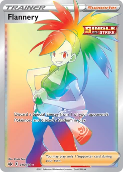 POKEMON Flannery (Secret) 215/198 Secret Rare Chilling Reign Singles