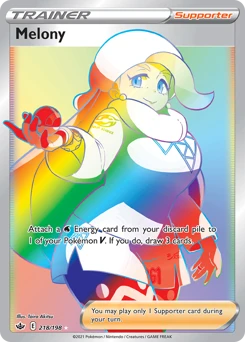 POKEMON Melony (Secret) 218/198 Secret Rare Chilling Reign Singles
