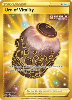 POKEMON Urn Of Vitality (Secret) 229/198 Secret Rare Chilling Reign Singles