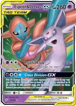 POKEMON Espeon & Deoxys GX (72/236) Unified Minds