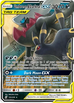 POKEMON Umbreon & Darkrai GX (125/236) Unified Minds
