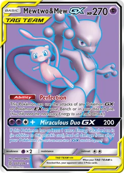 POKEMON Mewtwo & Mew GX FULL ART (222/236) Unified Minds