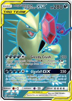 POKEMON Mega Sableye & Tyranitar GX FULL ART (225/236) Unified Minds